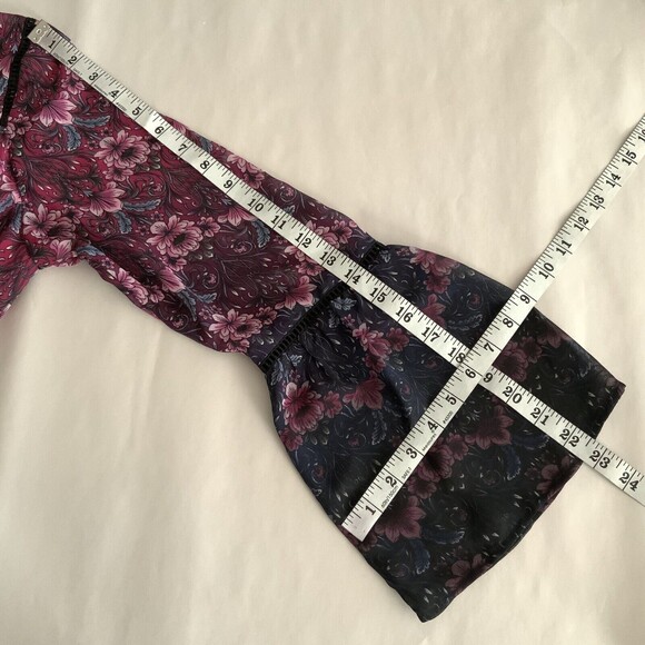 Nanette Lepore Shift Dress Fuchsia Kiss Chiffon Moody Romance 10 - Picture 8 of 13